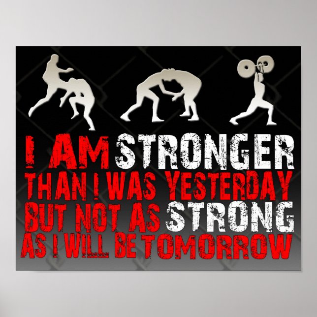 MMA/BJJ/Kick Boxing "Stronger" Poster (Framsidan)