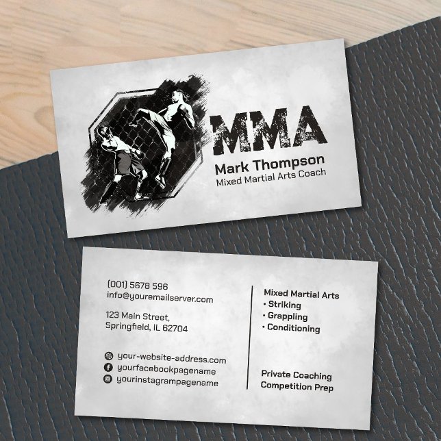 MMA - Blandad träning av martialkonst Visitkort (Skapare uppladdad)