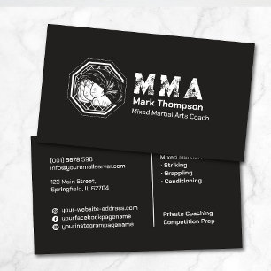 MMA - Blandad träning av martialkonst Visitkort