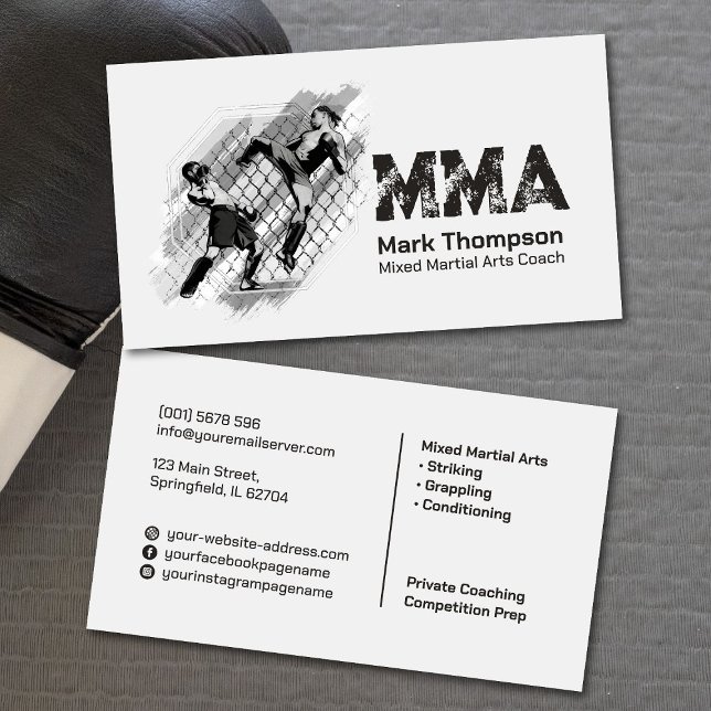 MMA - Blandad träning av martialkonst Visitkort (Skapare uppladdad)