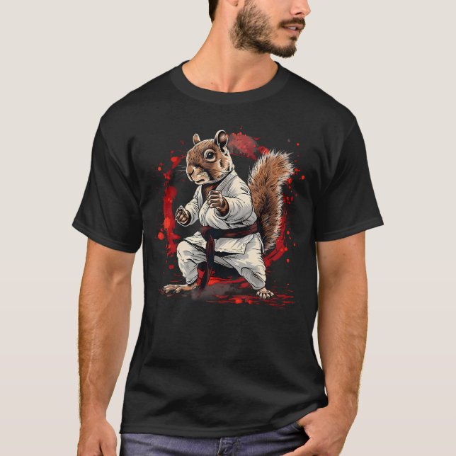 Mma Ekorr Judo Karate Kickboxning Jiu-Jitsu T Shirt (Framsida)