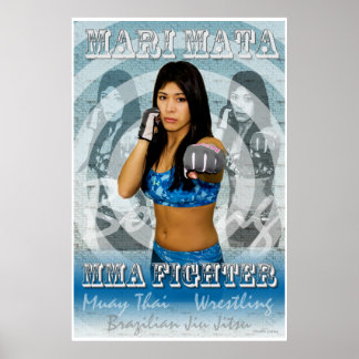 MMA Female Fighter Mari Mata Poster