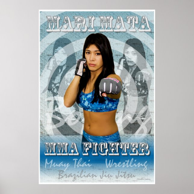 MMA Female Fighter Mari Mata Poster (Framsidan)