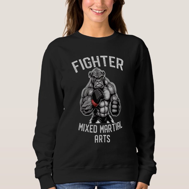 MMA Fighter Cage Fighter Free Fighting Gorilla T Shirt (Framsida)