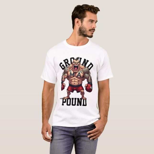 MMA-FIGHTER GROUND POUND T SHIRT (Hel framsida)