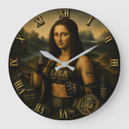 MMA Funny Mona Lisa Stor Klocka