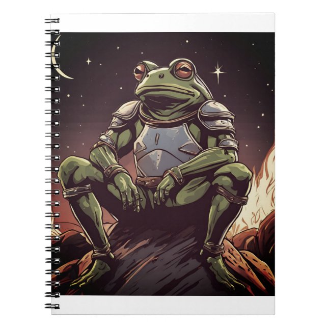 MMA | Galactic Frog Warrior Sticker Anteckningsbok (Framsidan)