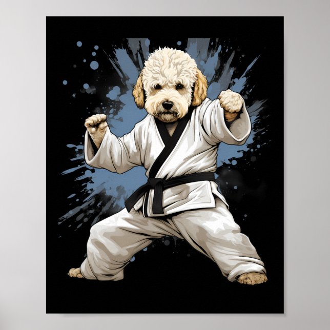 Mma Goldendoodle Hund Karate Poster (Framsidan)