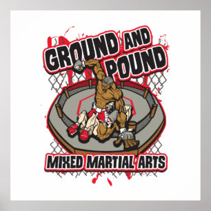 MMA Ground and Pound Poster