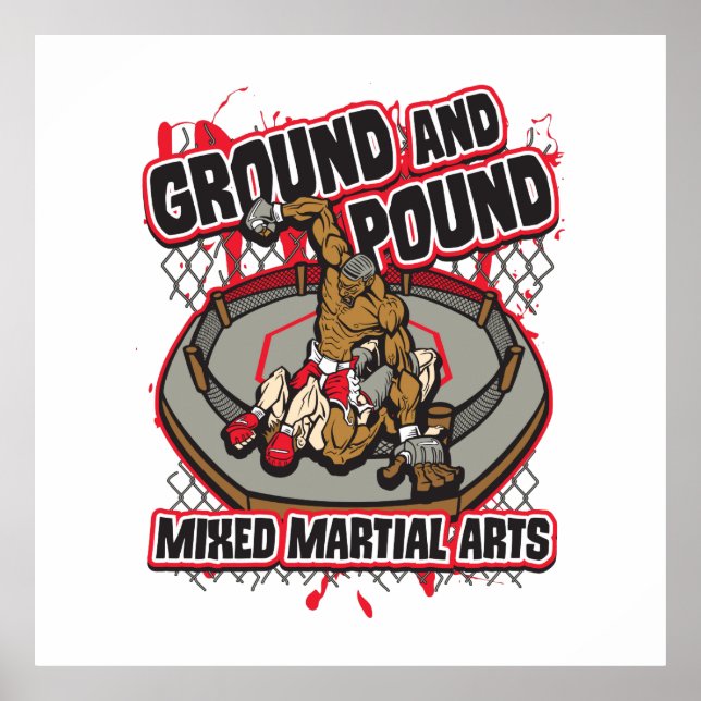 MMA Ground and Pound Poster (Framsidan)
