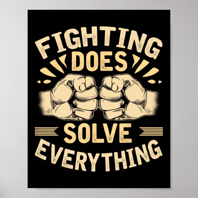 Mma Jiu Jitsu Boxing Boxer Mixed Martial Arts Figh Poster (Framsidan)