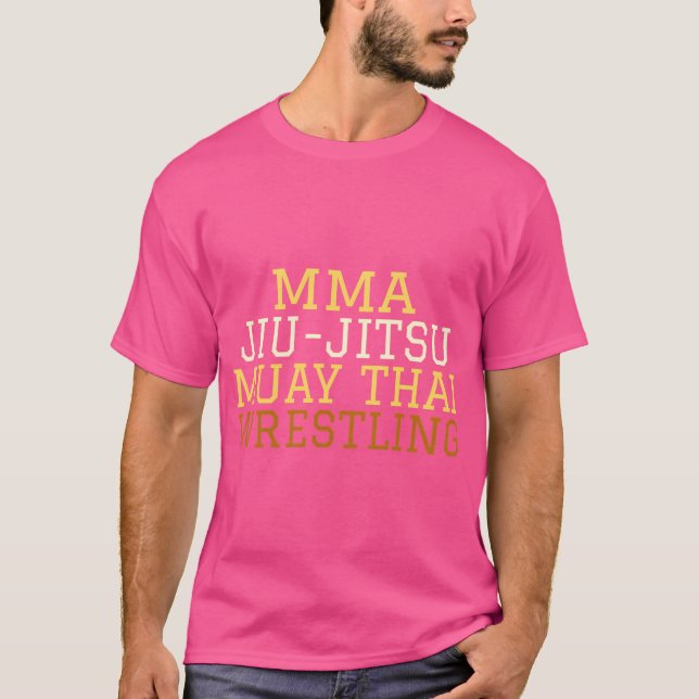 Mma Jiu-Jitsu Muay Thai Wrestling T Shirt (Framsida)