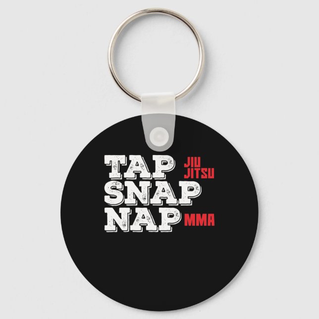 MMA Jiu Jutsu "Tap, Snap, Nap" Nyckelring (Framsida)