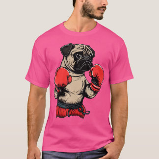 Mma Kickboxer Pug Hund Boxing Gves Kickboxing Box T Shirt