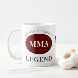 MMA Legend Monogram Lägg till ditt namn på födelse Kaffemugg
