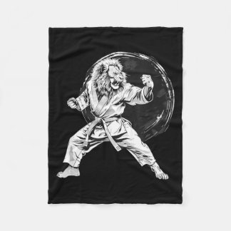 MMA Lejon Ritning Kampsport Kickboxning Taekwondo Fleecefilt