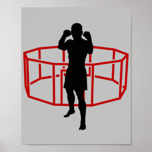 MMA Manar Mixed Marshal Arts Cage Fighter Redo Poster