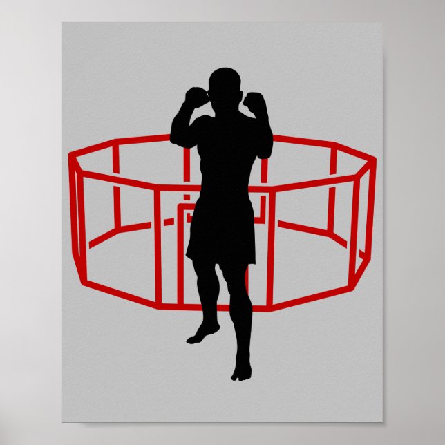 MMA Manar Mixed Marshal Arts Cage Fighter Redo Poster (Framsidan)
