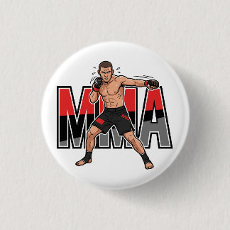 MMA Mixed Martial Arts Fighter Button Pin Knapp