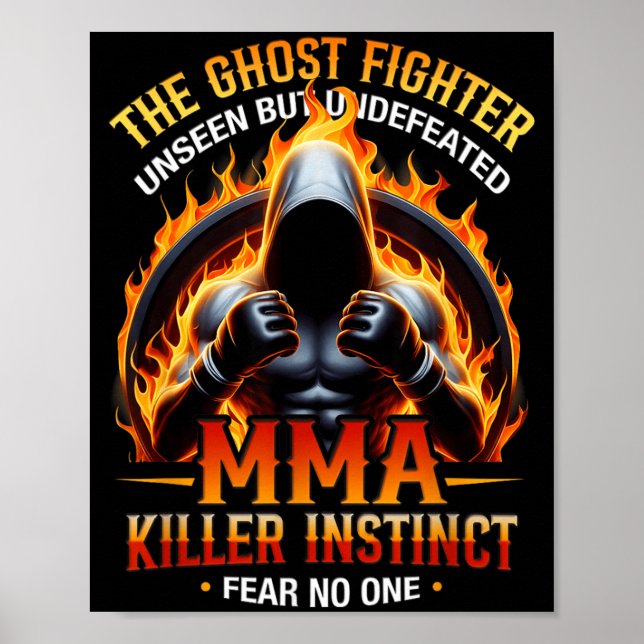 MMA Mixed Martial Arts Fighter Träning Combat Poster (Framsidan)