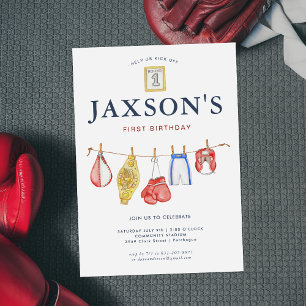 MMA Muay Thai Kickboxing Första födelsedag Inbjudningar