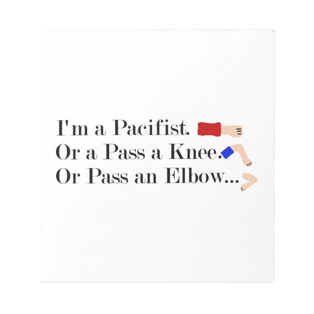 MMA Pacifist Humor Design Anteckningsblock (Framsida)