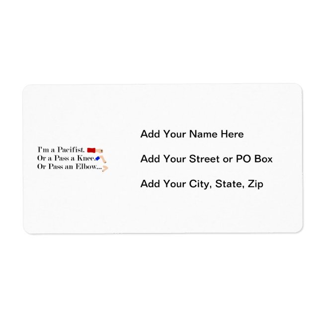 MMA Pacifist Humor Design Fraktsedel (Framsidan)