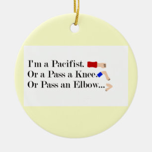 MMA Pacifist Humor Design Julgransprydnad Keramik