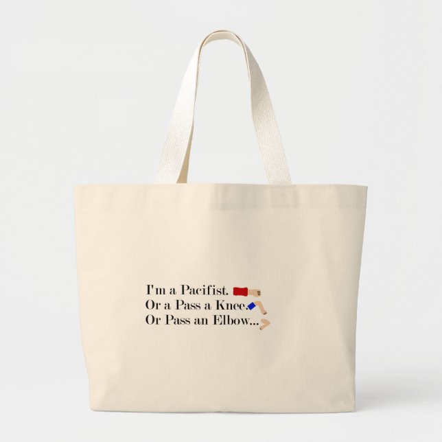 MMA Pacifist Humor Design Jumbo Tygkasse (Framsidan)
