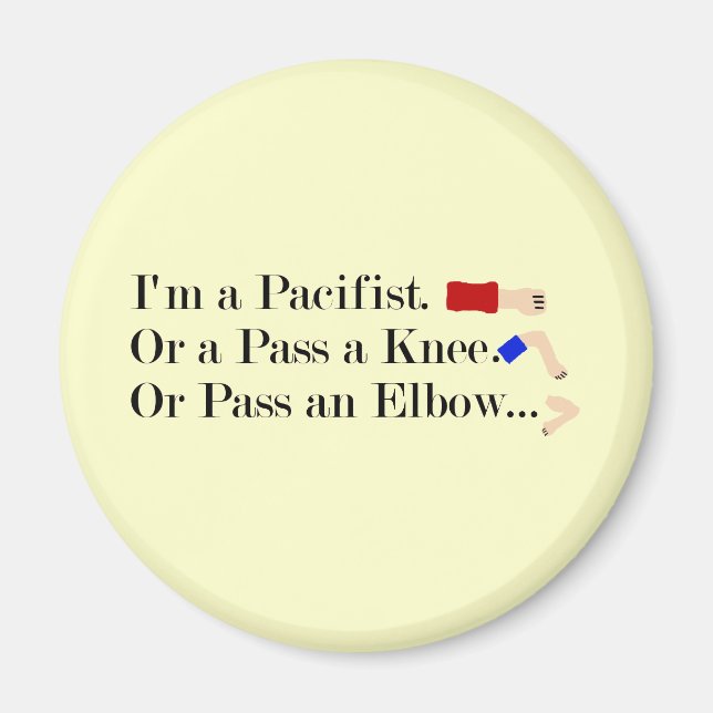MMA Pacifist Humor Design Magnet (Framsidan)