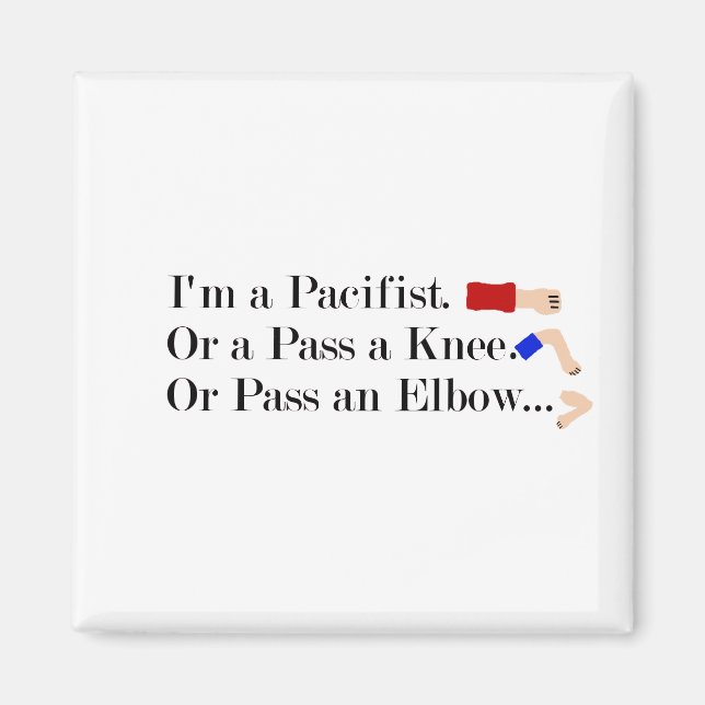 MMA Pacifist Humor Design Magnet (Framsidan)