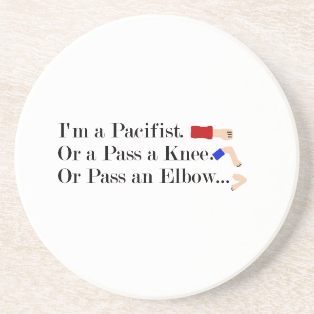 MMA Pacifist Humor Design Underlägg (Framsidan)