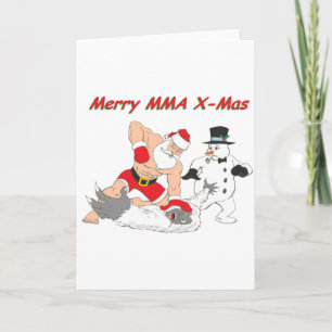 MMA Santa vs Yeti Snö Monster Helgkort
