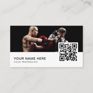 mma tränare QR-kod Visitkort