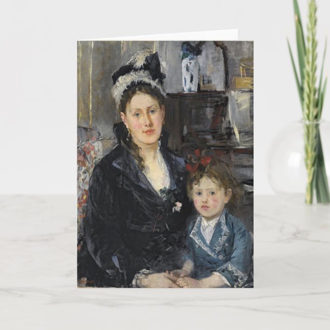 Mme Boursier och hennes dotter | Berthe Morisot Kort (Framsida)