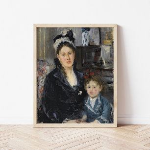 Mme Boursier och hennes dotter Berthe Morisot Poster