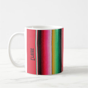 Mmexican mexico namn poncho serape-bakgrund kaffemugg