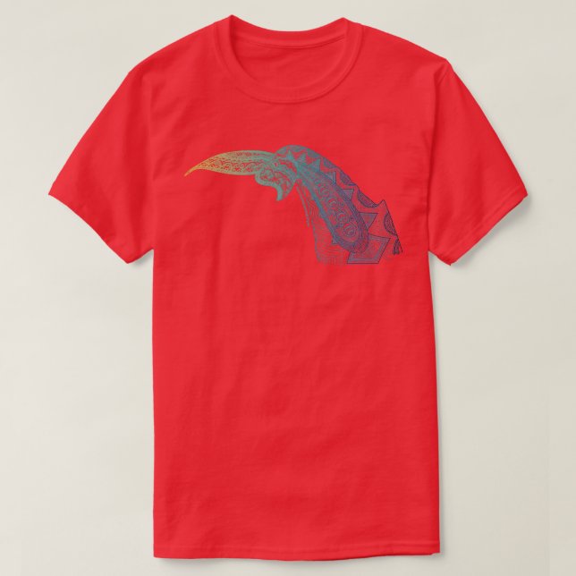 MMF Blue Designer Whale Tail T Shirt (Design framsida)
