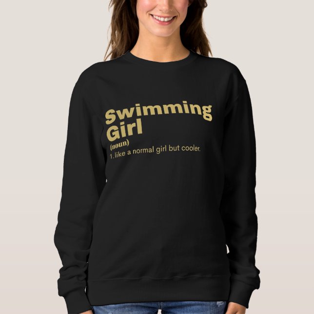 mming Girl - Swimming T Shirt (Framsida)