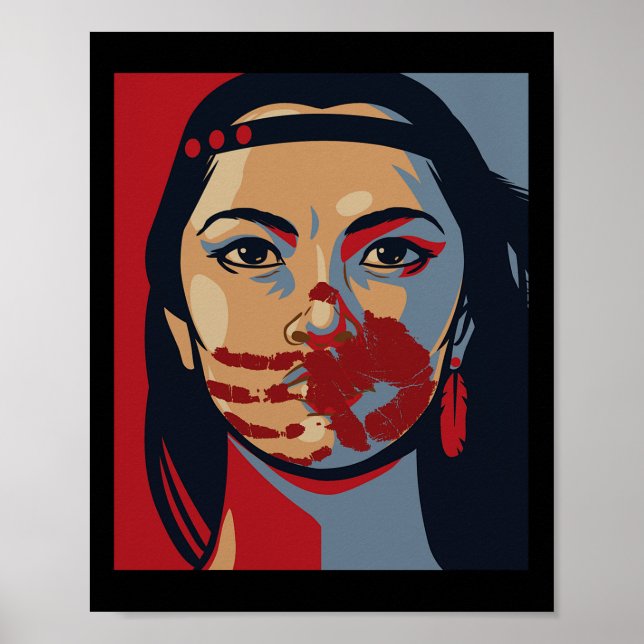 Mmiw Awareness Inown Woman Art Stolen Sisters Poster (Framsidan)