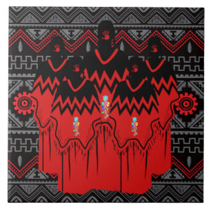 MMIW Mode Ayasha Southwest Mönster Ceramic Tile Kakelplatta