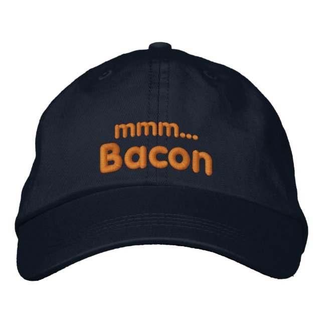MMM ... Bacon Kärlek Broderad Keps (Framsida)
