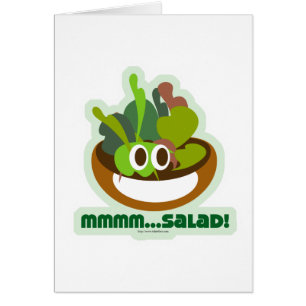 Mmmm sallad hälsningskort