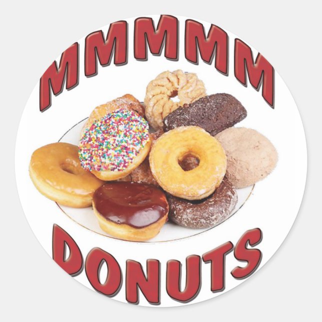 MMMMM DONUTS RUNT KLISTERMÄRKE (Framsida)