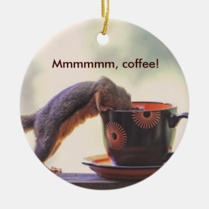 Mmmmmm kaffe! julgransprydnad keramik