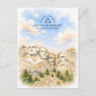 MMount Rushmore Berömd Ikonisk Landmark Resa Helg Vykort