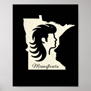 Mn Hat Trick Hjältar Herr Minnesota Hockey Hår Mu Poster