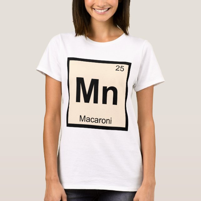 Mn - Macaronikemi Periodiska Systemet Symbol Tee (Framsida)