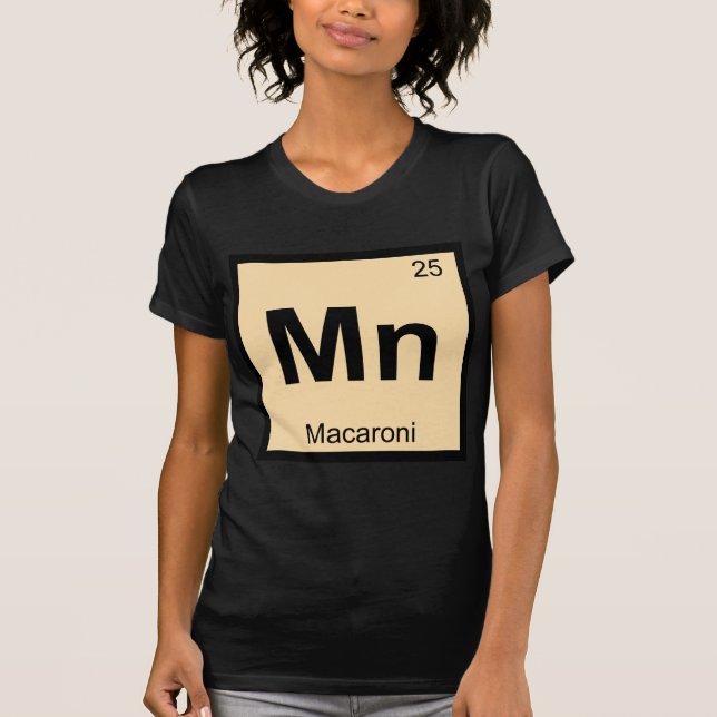 Mn - Makaronisk kemi Periodic Bord Symbol T Shirt (Framsida)