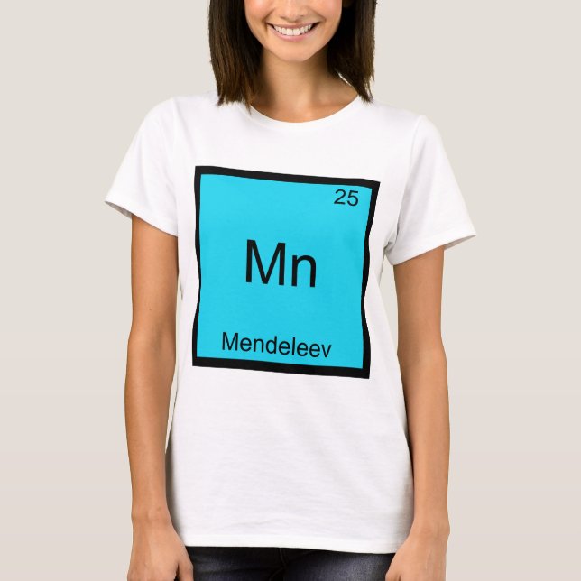 Mn - Mendeleev Roligt Grundämne Kemisymbol T-shirt (Framsida)